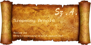 Szepessy Arnold névjegykártya